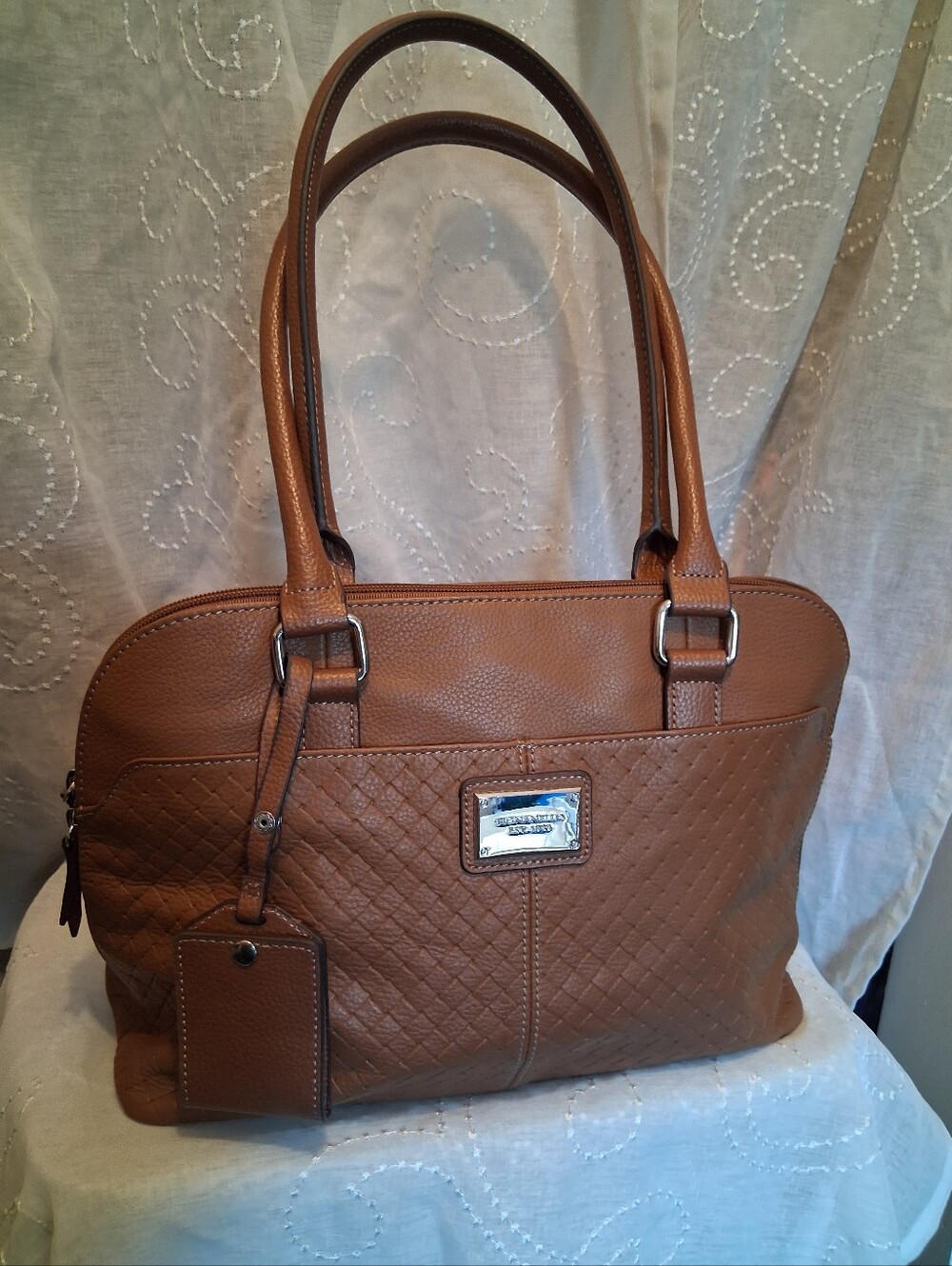 Tignanello Quilted Leather Satchel in Brown